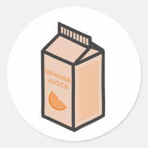 Orange Juice Classic Round Sticker
