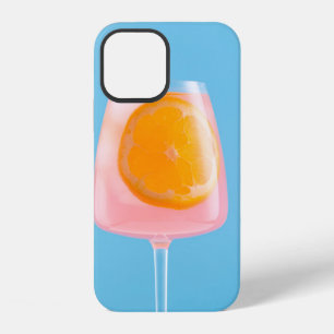 Orange juice in clear drinking glass iPhone 12 case