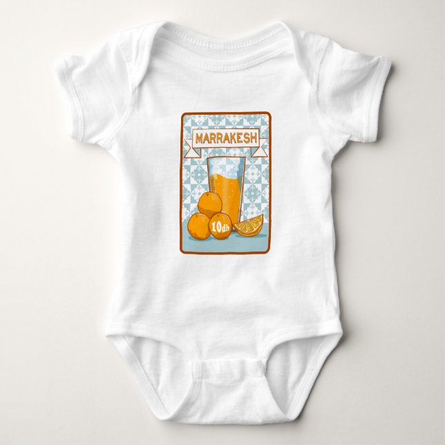 Orange Juice Marrakesh Morocco Baby Bodysuit (Front)