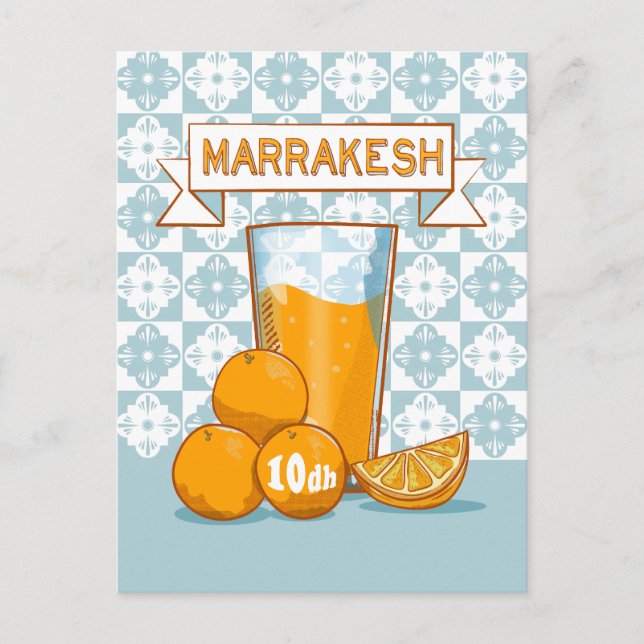 Orange Juice Marrakesh Morocco Postcard (Front)