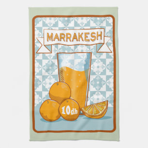 Orange Juice Marrakesh Morocco Tea Towel