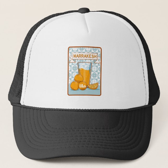 Orange Juice Marrakesh Morocco Trucker Hat (Front)