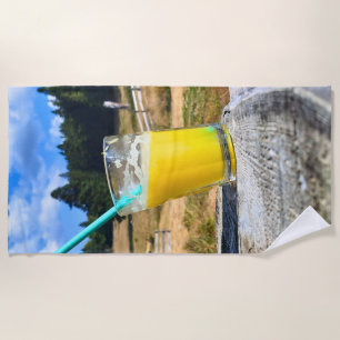 Orange Juice Outdoors – Nature Forest Photography Beach Towel