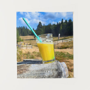Orange Juice Outdoors – Nature Forest Photography Tapestry