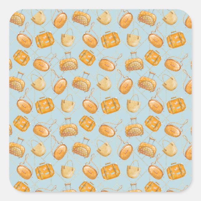 Orange Juice Square Sticker (Front)