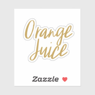 Orange Juice Storage Sticker