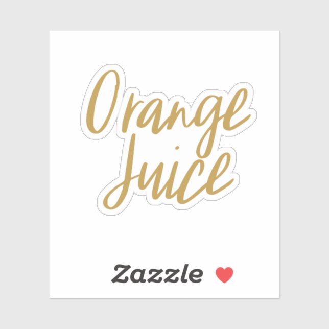 Orange Juice Storage Sticker (Sheet)