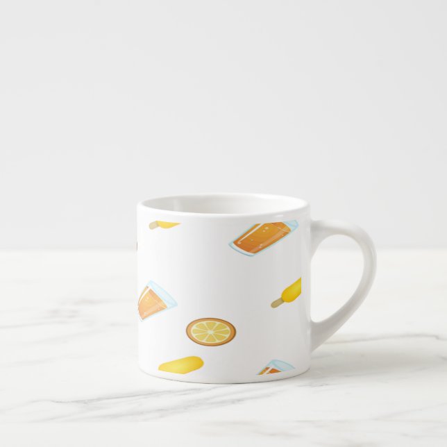 orange juice summer pattern espresso cup (Right)