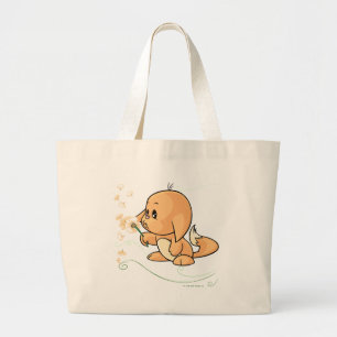 Orange Kacheek wishing on a dandelion Large Tote Bag