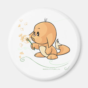 Orange Kacheek wishing on a dandelion Magnet