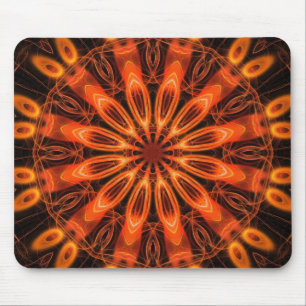 Orange Kaleidoscope 02 Mouse Pad
