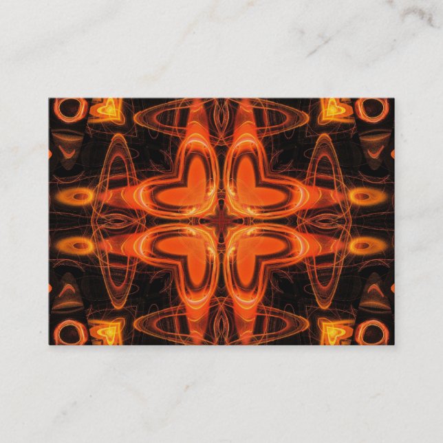 Orange Kaleidoscope 03 Business Card (Front)