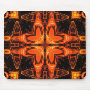 Orange Kaleidoscope 03 Mouse Pad