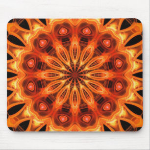 Orange Kaleidoscope 05 Mouse Pad