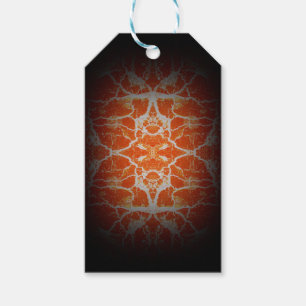 Orange kaleidoscope pattern gift tags