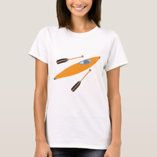Orange Kayak with Oars T-Shirt