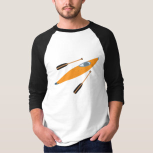 Orange Kayak with Oars T-Shirt