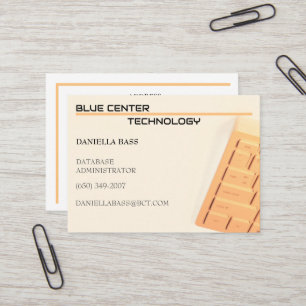   Orange  Keyboard Information Technology Business Card