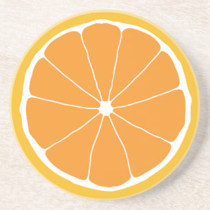Orange Kitchen Art, Orange Coaster, Bar accessory Coaster
