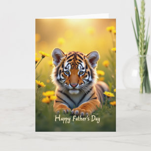 Orange Kitten Fathers Day Portrait Card