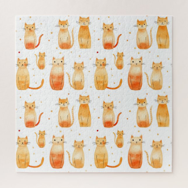 Orange Kitty Cats Jigsaw Puzzle (Vertical)