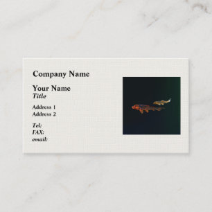 Orange Koi and Gold Koi Business Card