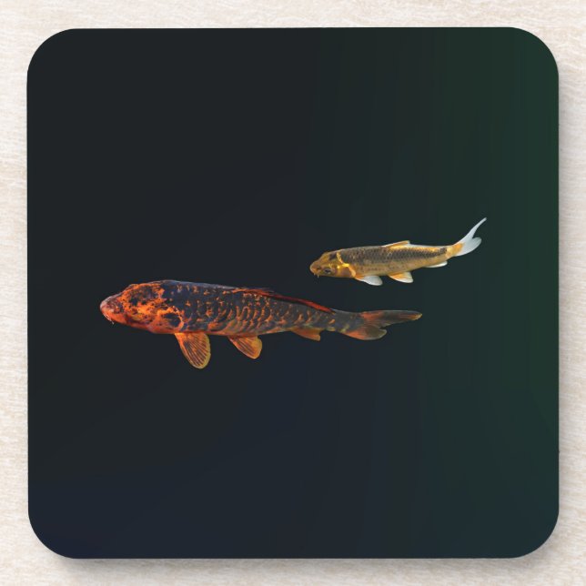 Orange Koi and Gold Koi Coaster (Front)