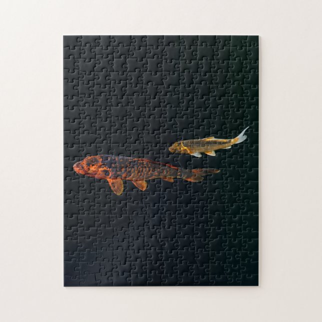 Orange Koi and Gold Koi Jigsaw Puzzle (Vertical)