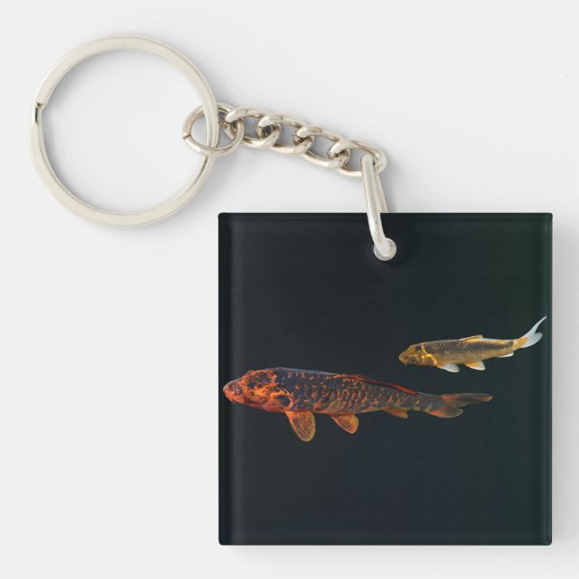 Orange Koi and Gold Koi Key Ring (Front)