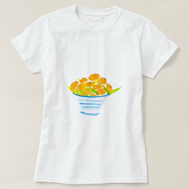 Orange kumquats watercolor fruit T-Shirt (Design Front)