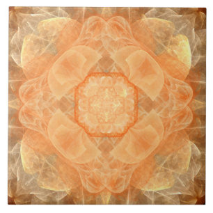 Orange Lace Ceramic Tile