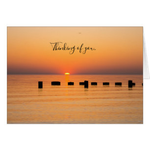 Orange Lake Sunrise Thinking Of You Card