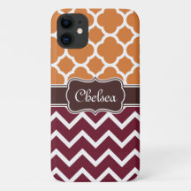 Orange Lattice Maroon Chevron Patterns Brown Name