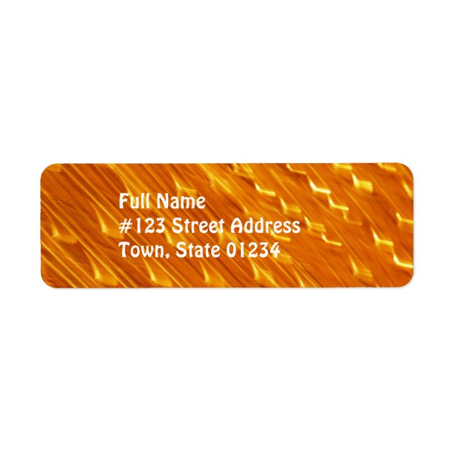 Orange Lava Mailing Labels (Front)