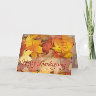 Orange Leaf (3) Thanksgiving Card