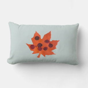 Orange Leaf Autumn Harvest Throw Pillow