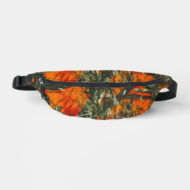 Orange Leaf Camouflage  Bum Bags (Front)