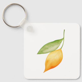 Orange Leaf Key Ring