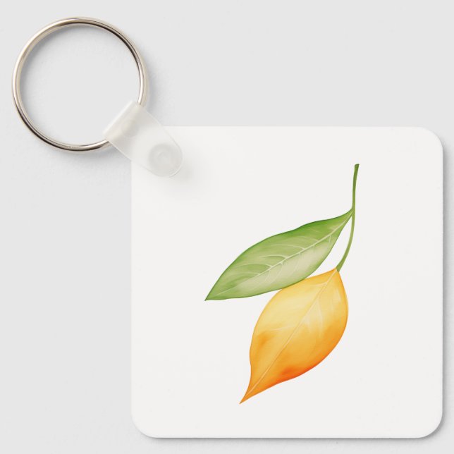 Orange Leaf Key Ring (Front)
