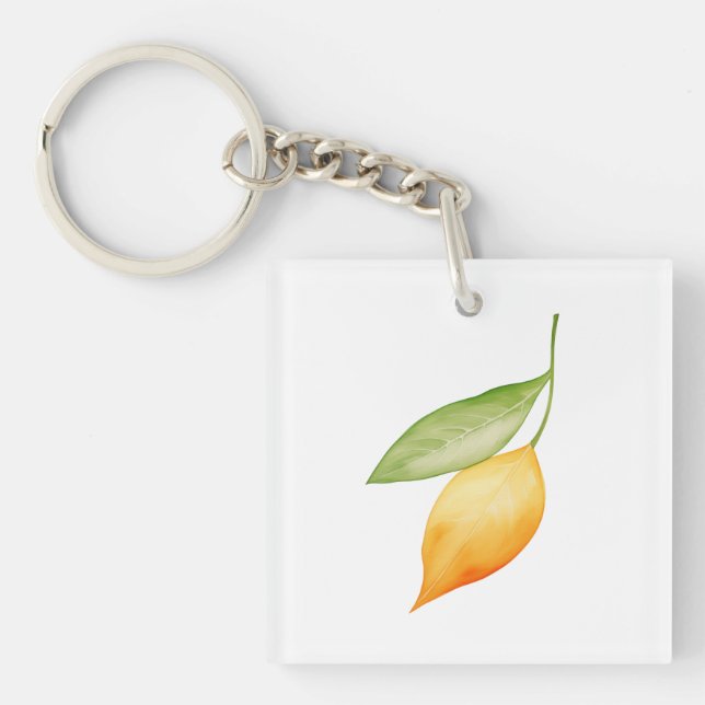 Orange Leaf Key Ring (Front)