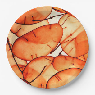 Orange Leaf Paper Plates