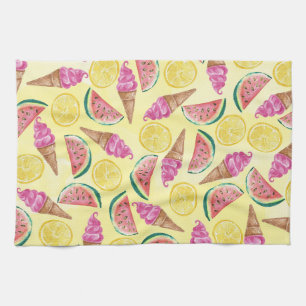 Orange Leaf Tea Towel
