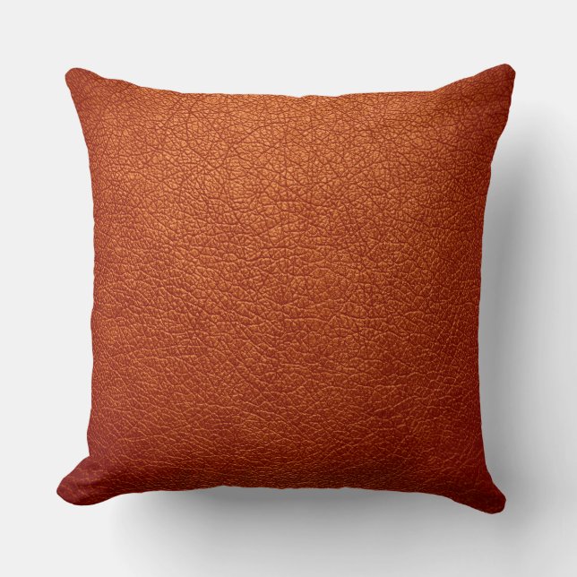 Orange Leather Cushion (Front)