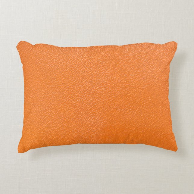 Orange leather pattern texture backgroundleather,t decorative cushion (Front)