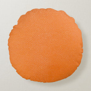 Orange leather pattern texture backgroundleather,t round cushion