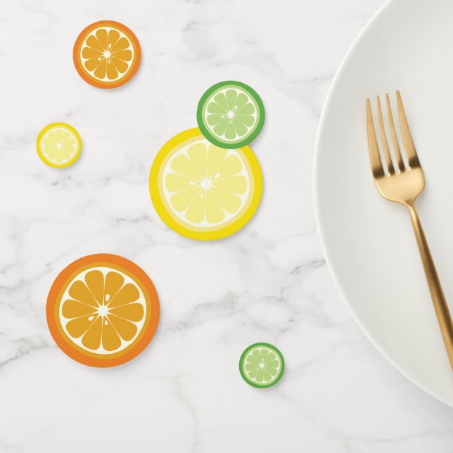 Orange Lemon and Lime Citrus Fruit Table Confetti (Group)