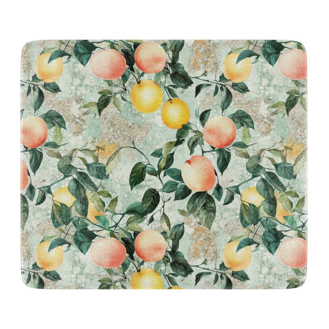 Orange Lemon Botanical  Cutting Board (Front)