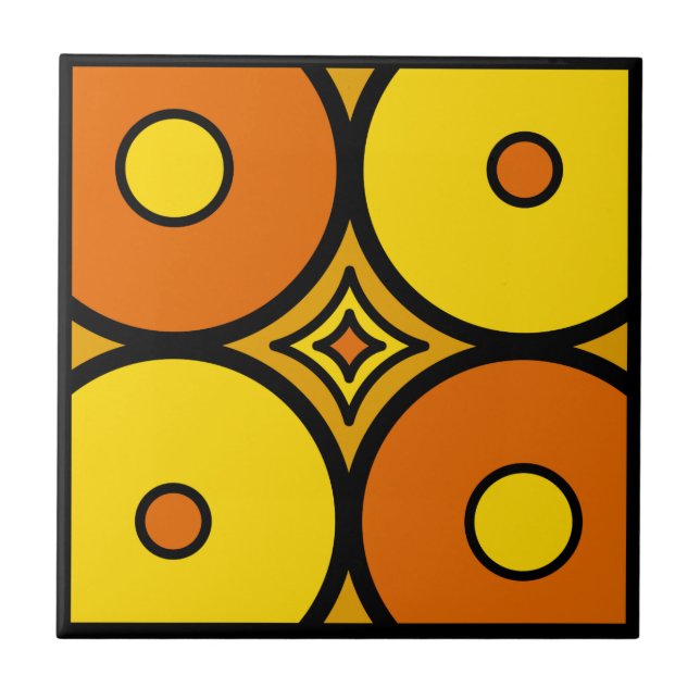 Orange & Lemon Ceramic Tile (Front)
