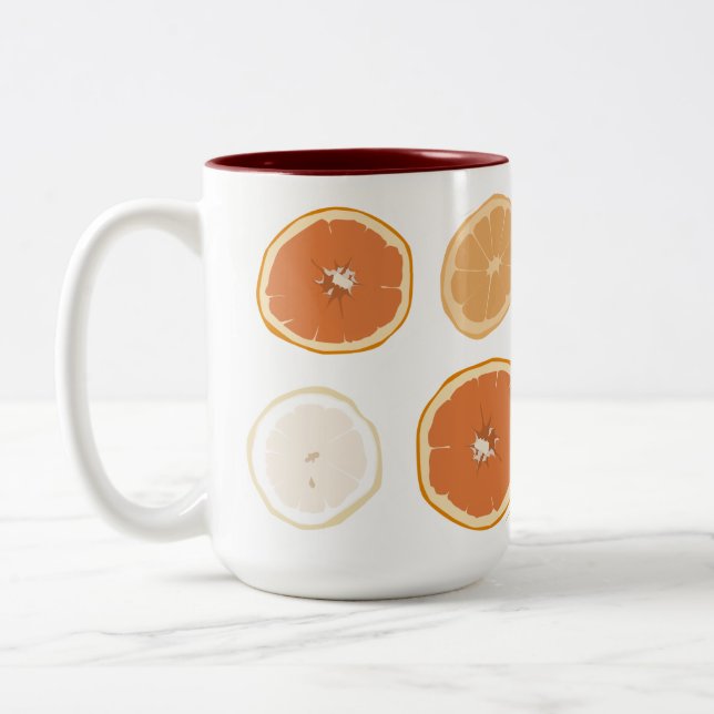 Orange Lemon Citrus Mug (Left)