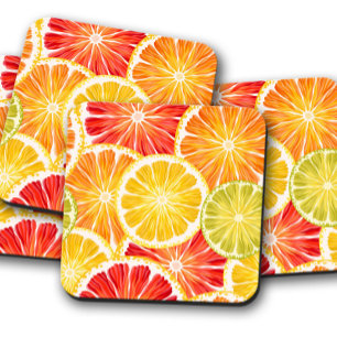 Orange-Lemon Fruit Coaster   Fruit Coaster Set